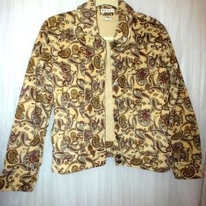 Paisley Corduroy Jacket Size Small